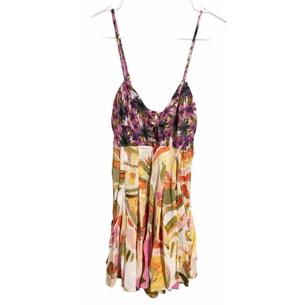 Free People Rows of Flowers One-Piece Spaghetti Strap Romper Women's Size XS